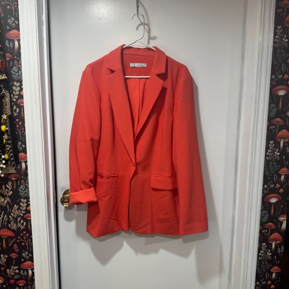 Cicy Bell Lightweight Summer Blazer – Open Front Casual Jacket XXL